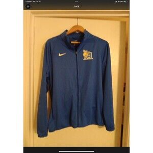 Nike Augusta Yellow Jackets Blue Dri Fit Size Large Full Zip Jacket